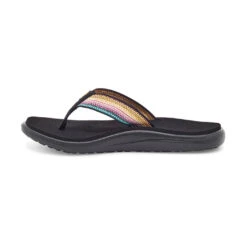 Teva Women's Voya Flip Sandal - Antiguous Black Multi- Regular (B) -BROOKS Sales Shop 1019040 ABML 3