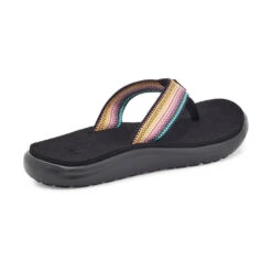 Teva Women's Voya Flip Sandal - Antiguous Black Multi- Regular (B) -BROOKS Sales Shop 1019040 ABML 4