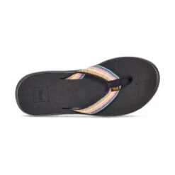 Teva Women's Voya Flip Sandal - Antiguous Black Multi- Regular (B) -BROOKS Sales Shop 1019040 ABML 5