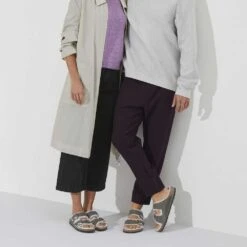 Birkenstock Arizona Shearling Sandals - Iron Natural- Medium/Narrow -BROOKS Sales Shop 1021067 detail 7