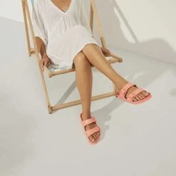 Birkenstock Arizona EVA Sandal - Coral Peach- Medium/Narrow -BROOKS Sales Shop 1022367 f look f
