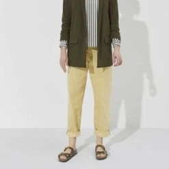 Birkenstock Women's Franca Cork Green Olive Oiled Leather Sandal - Regular/Wide -BROOKS Sales Shop 1023310 f look f