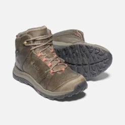 Keen Women's Terradora II Leather Mid Waterproof Boots - Brindle/Redwood - Regular (B) -BROOKS Sales Shop 1023728 PPS PDP