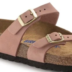 Birkenstock Women's Mayari NuBuck Soft Footbed - Old Rose- Regular/Wide -BROOKS Sales Shop 1023964 detail 1