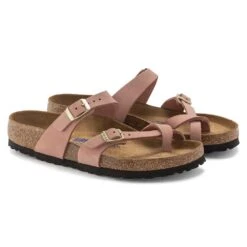 Birkenstock Women's Mayari NuBuck Soft Footbed - Old Rose- Regular/Wide -BROOKS Sales Shop 1023964 pair