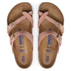 Birkenstock Women's Mayari NuBuck Soft Footbed - Old Rose- Regular/Wide -BROOKS Sales Shop 1023964 top