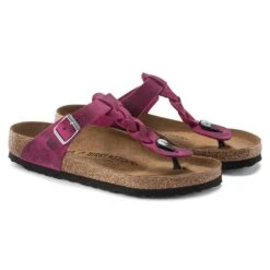 Birkenstock Women's Gizeh Braid Sandal- Festival Fuchsia- Regular/Wide -BROOKS Sales Shop 1023991 pair