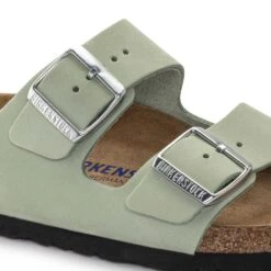 Birkenstock Women's Arizona Nubuck - Matcha- Medium/Narrow 14 Birkenstock Women's Arizona Nubuck - Matcha- Medium/Narrow -BROOKS Sales Shop 1024116 detail 1
