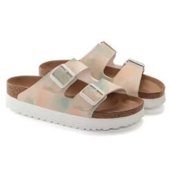 Birkenstock Women's Arizona Platform Sandal- Watercolor Pink- Medium/Narrow -BROOKS Sales Shop 1024597 pair