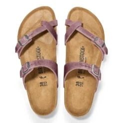 Birkenstock Women's Mayari Oiled Leather Sandal - Lavender - Regular/Wide -BROOKS Sales Shop 1025053 top