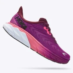 Hoka Women's Arahi 6 Running Shoe - Grape Wine/Beautyberry- Regular (B) -BROOKS Sales Shop 1123195 GWBY 2
