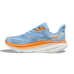 Hoka Women's Clifton 9 Running Shoe - Airy Blue/Ice Water - Wide (D) -BROOKS Sales Shop 1127896 ABIW 8