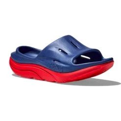 Hoka Unisex Ora Recovery Slide 3 - Bellwether Blue/Red Alert - Regular (D) -BROOKS Sales Shop 1135061 BBRA 6
