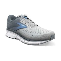BROOKS Women's Dyad 11 Running Shoe- Grey/White/Blue - Wide (D) -BROOKS Sales Shop 120312 065 A Dyad 11 bc3be288 5ba0 478d b583 41ea93a479ac