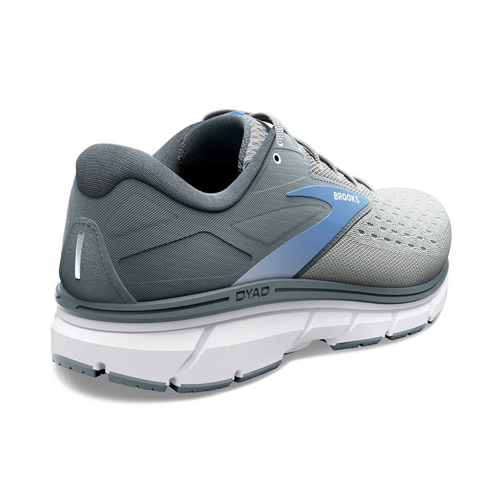 BROOKS Women's Dyad 11 Running Shoe - Grey/White/Blue - Extra Wide (2E) 6 BROOKS Women's Dyad 11 Running Shoe - Grey/White/Blue - Extra Wide (2E) - Image 4