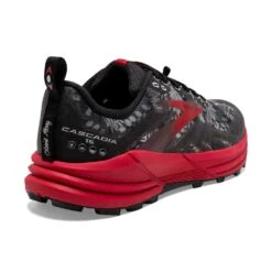BROOKS Women's Cascadia 16 Trail Shoe - Black/Grey/Red- Regular (B) -BROOKS Sales Shop 120363 008 H Cascadia 16