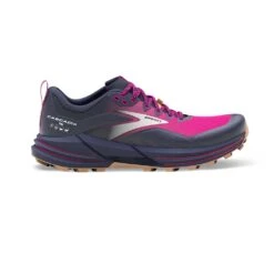 BROOKS Women's Cascadia 16 Trail Running Shoe - Peacoat/Pink/Biscuit - Regular (B)