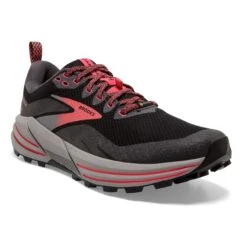 BROOKS Women's Cascadia 16 GoreTEX Trail Running Shoe - Black/Blackened Pearl/Coral - Regular (B) -BROOKS Sales Shop 120364 071 A Cascadia 16 GTX