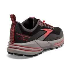 BROOKS Women's Cascadia 16 GoreTEX Trail Running Shoe - Black/Blackened Pearl/Coral - Regular (B) -BROOKS Sales Shop 120364 071 H Cascadia 16 GTX