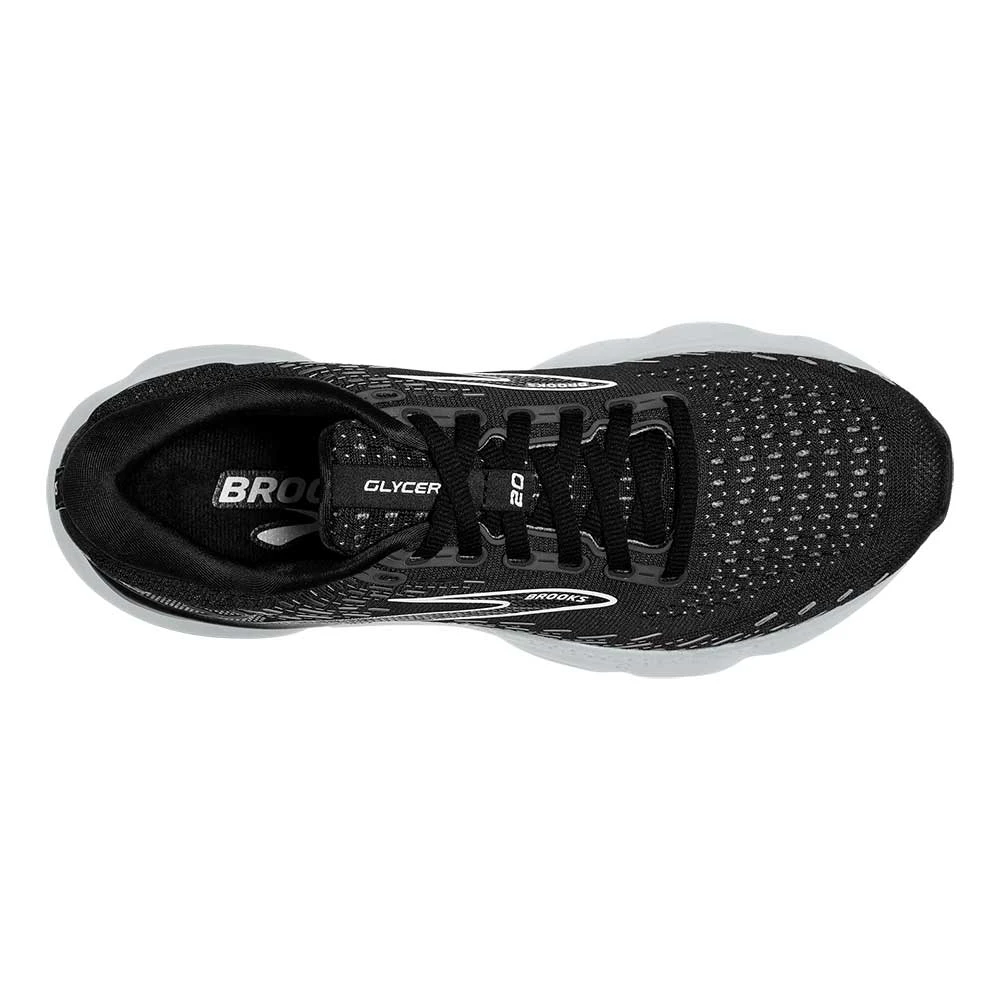 BROOKS Women's Glycerin 20 Running Shoe - Black/White/Alloy - Regular (B) 8 BROOKS Women's Glycerin 20 Running Shoe - Black/White/Alloy - Regular (B) - Image 6