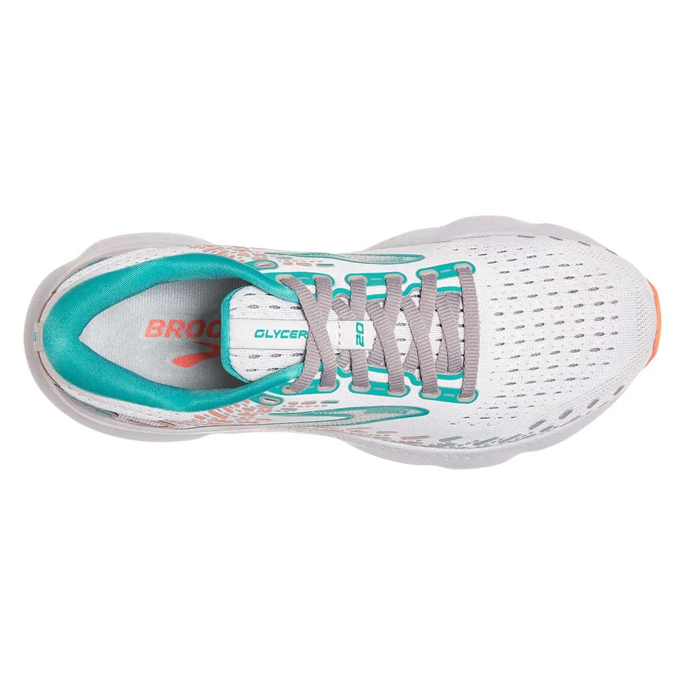 BROOKS Women's Glycerin 20 Running Shoe- Oyster/Latigo Bay/Coral - Wide (D) 7 BROOKS Women's Glycerin 20 Running Shoe- Oyster/Latigo Bay/Coral - Wide (D) - Image 5