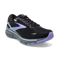 BROOKS Women's Ghost 15 Running Shoe- Black/Jacaranda/Salt- Regular (B) -BROOKS Sales Shop 120380 011 A Ghost 15