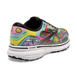 BROOKS Women's Ghost 15 Run Proud Running Shoe- Black/White/Multi- Regular (B) -BROOKS Sales Shop 120380 058 H Ghost 15