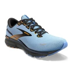 BROOKS Women's Ghost 15 Running Shoe- Light Blue/Black/Yellow - Regular (B) -BROOKS Sales Shop 120380 437 A Ghost 15