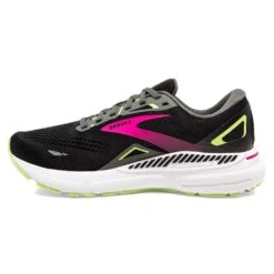 BROOKS Women's Adrenaline GTS 23 Running Shoe - Black/Gunmetal/Sharp Green- Wide (D) -BROOKS Sales Shop 120381 037 M Adrenaline GTS 23