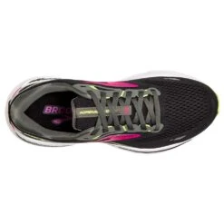BROOKS Women's Adrenaline GTS 23 Running Shoe - Black/Gunmetal/Sharp Green- Wide (D) -BROOKS Sales Shop 120381 037 O Adrenaline GTS 23