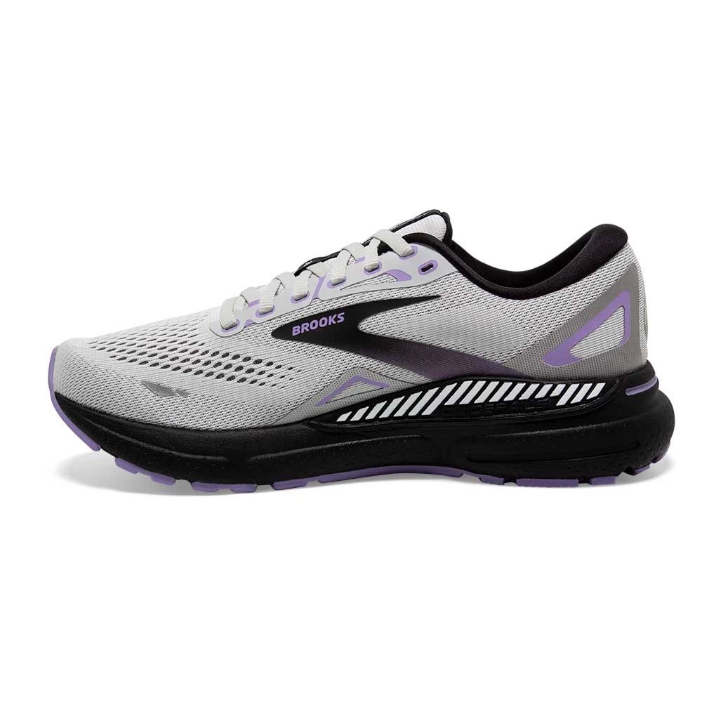 BROOKS Women's Adrenaline GTS 23 Running Shoe - Grey/Black/Purple- Regular (B) 6 BROOKS Women's Adrenaline GTS 23 Running Shoe - Grey/Black/Purple- Regular (B) - Image 4