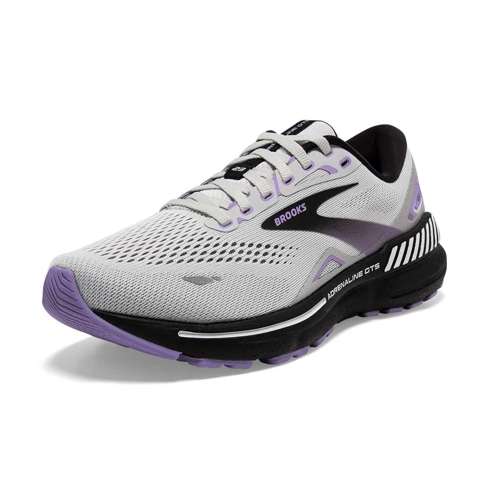 BROOKS Women's Adrenaline GTS 23 Running Shoe - Grey/Black/Purple- Wide (D) 6 BROOKS Women's Adrenaline GTS 23 Running Shoe - Grey/Black/Purple- Wide (D) - Image 4