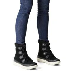 Sorel Women's Explorer II Joan Faux Fur Boot - Black/Fawn - Regular (B) -BROOKS Sales Shop 1951631 010 a9