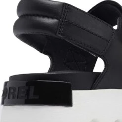 Sorel Women's Viibe Sandal - Black/Sea Salt- Regular (B) -BROOKS Sales Shop 2030511 010 d