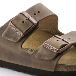 Birkenstock Arizona Cork Tobacco Brown Oiled Leather Sandal- Regular/Wide -BROOKS Sales Shop 352203 detail 1