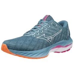 Mizuno Women's Wave Inspire 19 Running Shoe- Provincial Blue/White- Wide (D) -BROOKS Sales Shop 411400 5B00 07