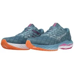 Mizuno Women's Wave Inspire 19 Running Shoe- Provincial Blue/White- Wide (D) -BROOKS Sales Shop 411400 5B00 09