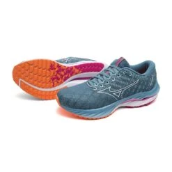 Mizuno Women's Wave Inspire 19 Running Shoe- Provincial Blue/White- Wide (D) -BROOKS Sales Shop 411400 5B00 99