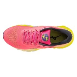 Mizuno Women's Wave Sky 7 Running Shoe - High/Vis Pink/Ombre Blue - Regular (B) -BROOKS Sales Shop 411413 1VRE 04