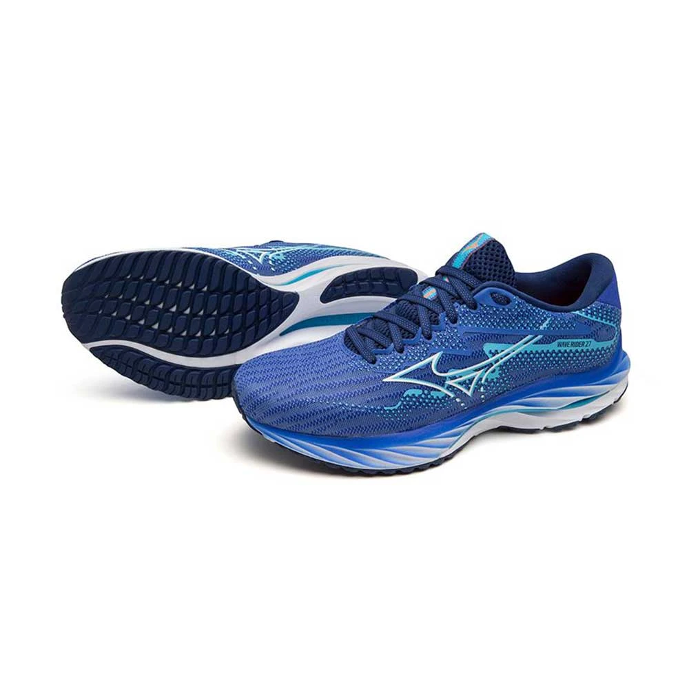 Mizuno Women's Wave Rider 27 Running Shoe - Ultramarine/White- Regular (B) 11 Mizuno Women's Wave Rider 27 Running Shoe - Ultramarine/White- Regular (B) - Image 9