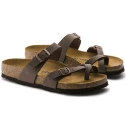 Birkenstock Mayari Suede Mocha Birko-Flor® Nubuck Sandal- Regular/Wide -BROOKS Sales Shop 71063 pair