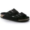 Birkenstock Arizona Shearling Sandal - Black - Regular/Wide -BROOKS Sales Shop 752663