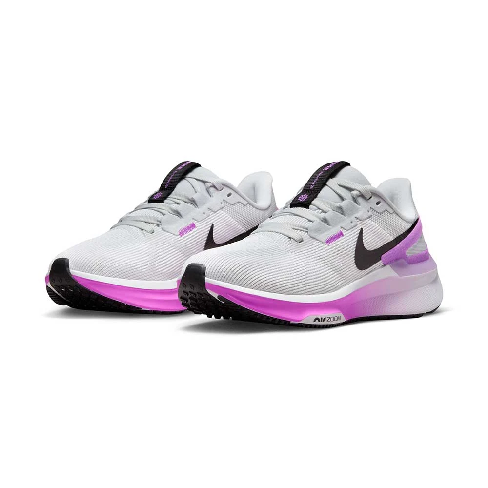 Women's Nike Air Zoom Structure 25 Running Shoe - White/Black-Pure Platinum-Fuchsia Dream- Regular (B) 4 Women's Nike Air Zoom Structure 25 Running Shoe - White/Black-Pure Platinum-Fuchsia Dream- Regular (B) - Image 2