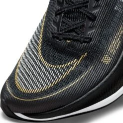 Nike Women's ZoomX Vaporfly Next % 2 Racing Shoe - Black/White/Metallic Gold Coin - Regular (B) -BROOKS Sales Shop CU4123 001 PHSYD001 1500