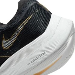 Nike Women's ZoomX Vaporfly Next % 2 Racing Shoe - Black/White/Metallic Gold Coin - Regular (B) -BROOKS Sales Shop CU4123 001 PHSYD002 1500