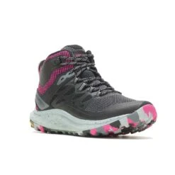 Merrell Women's Antora 3 Mid Waterproof Boot - Black/Fuchsia - Regular (B) -BROOKS Sales Shop MRLW J067582 WHT 020722 S23 045