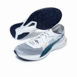 Women's Deviate Nitro Elite Racer X TRACKSMITH - Puma White-Peacoat-Puma Team Gold- Regular (B) -BROOKS Sales Shop PUMA x TRACKSMITH Deviate NITRO Elite Racer Women s Running Shoes 1