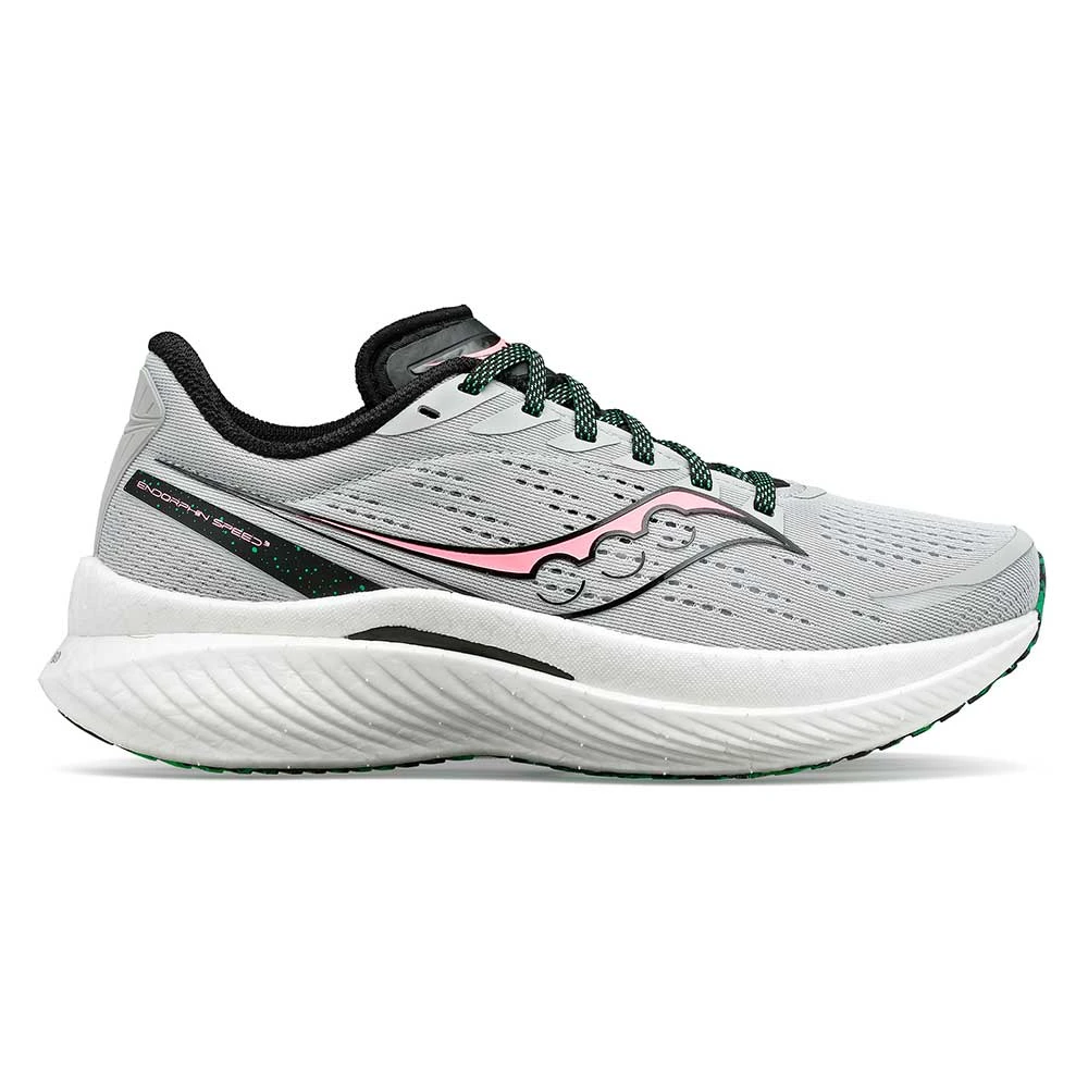 Saucony Women's Endorphin Speed 3 Running Shoe - Concrete/ViZi - Regular (B) 3 Saucony Women's Endorphin Speed 3 Running Shoe - Concrete/ViZi - Regular (B)