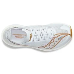 Saucony Women's Endorphin Elite Running Shoe- White/Gold- Regular (B) -BROOKS Sales Shop S10768 13 3