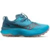 Saucony Women's Endorphin Edge Trail Shoe- Ocean/Loam- Regular (B) -BROOKS Sales Shop S10773 31 1